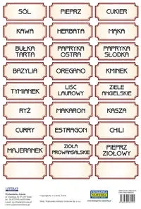 Naklejki na przyprawy - LITERAT
