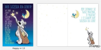 Karnet Happy B6 + koperta wzór nr 13 - Stamp
