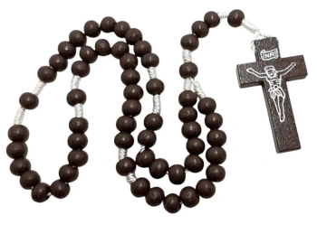 Różaniec drewniany brąz - Art Sacrum