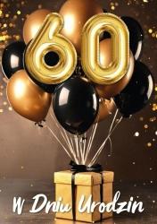 Karnet B6 3D Urodziny 60 - Armin Style
