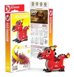 Czerwony Smok Eugy. Eko Układanka 3D - Eugy