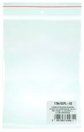 Torebka strunowa LDPE transparentna 10x20cm 100szt - Office