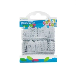 Taśma Dekoracyjna Samoprzylepna Renifer/las 2 M Srebrna Craft with Fun 463495