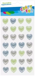 Ozdoba dekoracyjna Perlowa samoprzylepna Serc 28szt Ni/bi12/144