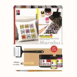 Zestaw farb do druku na tkaninach - Marabu