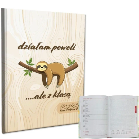 Kalendarz 2026 A5 tygodniowy notatka Leniwiec 1 - EV-Corp