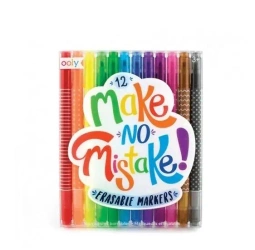 Flamastry wycieralne bezbłędne 12 sztuk - Kolorowe Baloniki