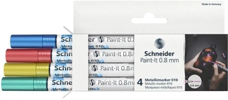 Marker akrylowy niebieski 8mm 4szt - Schneider