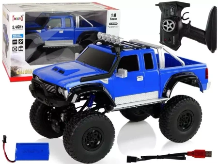 Auto Off- Road R/C 2.4G Climbing Car 1:8 niebieski - Leantoys