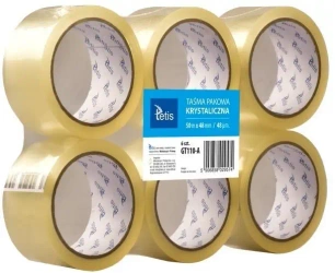 Taśma Pakowa Krystal. 48mmx50m 6szt. GT110-A - Tetis