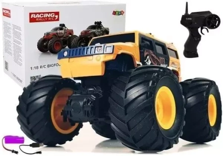 Auto Bigfoot 2.4G 1:18 zdalnie sterowane zółte - Leantoys