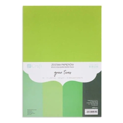 Zestaw papierów A4 20 arkuszy Green tones 220g - Dalprint dpCraft