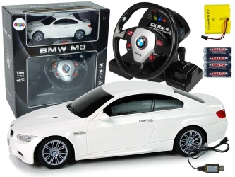 Auto zdalnie sterowane BMW M3 białe - Leantoys