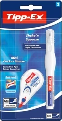 Korektor TIPP-EX Mini Pocket Mouse+Shake n Squeeze BIC blister 1+1 szt.