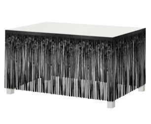 Dekoracja na brzeg stołu czarna 80x300cm - Godan