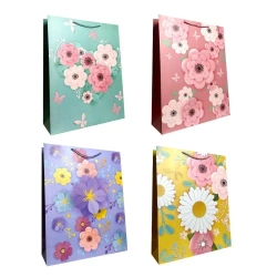 Torebka prezentowa uniwersalna XL Kwiaty mix - Ju-Piter