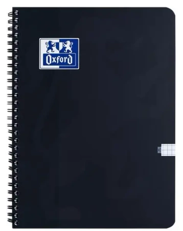 Kołozeszyt A5/80K kratka Esse czarny (5szt) OXFORD