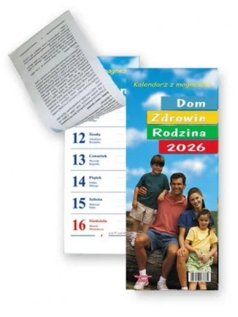 Kalendarz 2026 tyg. magnes Dom, Zdrowie, Rodzina - KASTOR