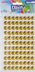 Dżety samoprzylepne złote 8mm 88szt - Brewis