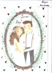 Karnet B6 z kieszonką - Młoda Para - Henry