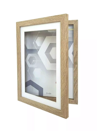 Ramka na rysunki 21x29,7 cm, jasna sonoma
