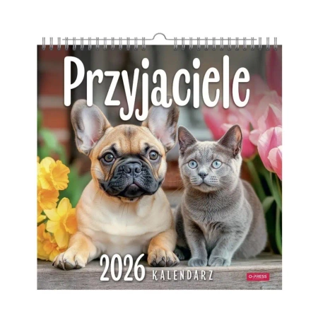 Kalendarz 2026 wieloplanszowy kwadrat Przyjaciele - O-press