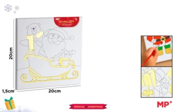 Płótno do malowania złocone - sanie 20x20cm - MP Main Paper