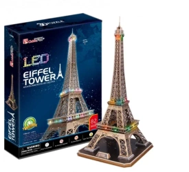 Puzzle 3D Wieża Eiffel'a LED - Cubic Fun