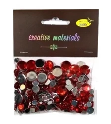 Elementy kryształkowe czerwone 4-12mm 25g - Galeria Hobby