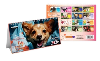 Kalendarz 2026 biurkowy Psy - Kukartka
