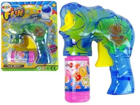 Pistolet do baniek mydlanych niebieski - Leantoys