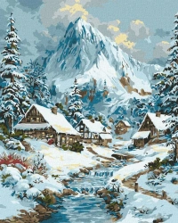 Malowanie po numerach - Noworoczny krajobraz 40x50 - Ideyka