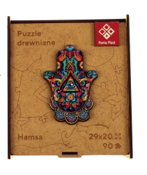 Puzzle 90 drewniane A4 Hamsa - Panta Plast