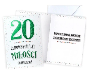 Karnet Rocznica ślubu 20 - Kukartka