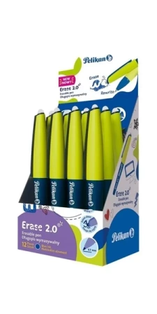 Długopis wymazywalny Erase 2.0 niebieski (12szt) - PELIKAN