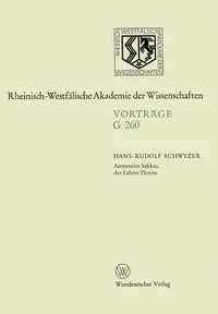 Ammonios Sakkas, der Lehrer Plotins - Schwyzer Hans-Rudolf