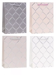 Torebka ozdobna 26x32x10cm hot-stamp mix ROZETTE