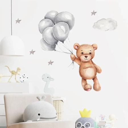 Naklejki na ścianę do pokoju dziecka miś - Sipo