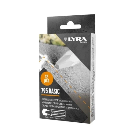 Kredka lubryka woskowa Economy 795 biała (12szt) - Lyra