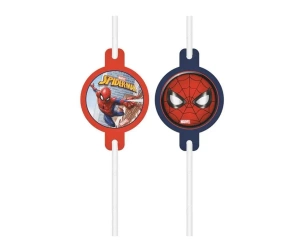Rurki papierowe z medalionem Spiderman 4szt - Godan