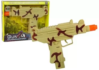 Pistolet wojskowy moro wibracje + dźwięk - Leantoys