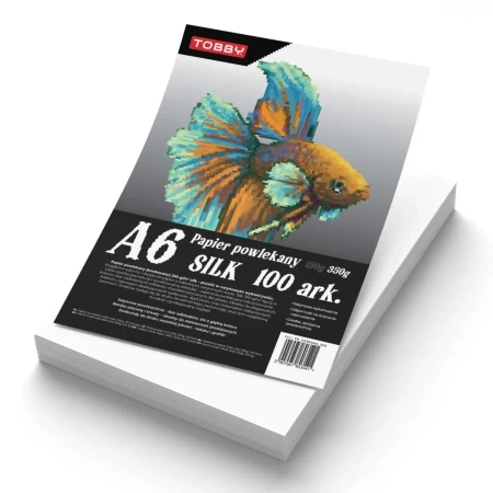 Papier kredowy powlekany A6 150 g/m silk 100 ark - Tobby