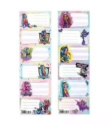 Naklejki Na Zeszyt Monster High 1 arkusz 6szt. Starpak 515604