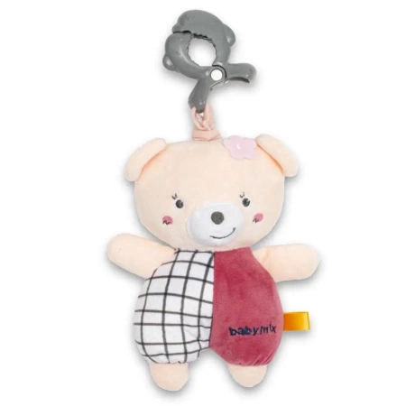 Zawieszka z pozytywką Miś różowy - Baby Mix