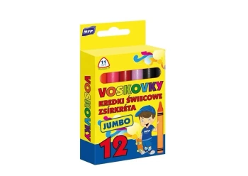 Kredki woskowe trójkątne Jumbo 12 kolorów - MFP