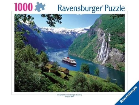 Puzzle 1000 Fiord w Norwegii - Ravensburger