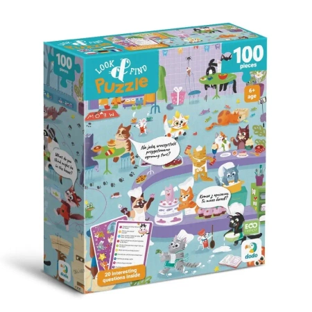 Puzzle 100 Look&Find Kocie kafejka - Dodo