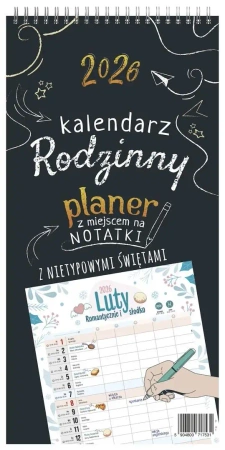 Kalendarz 2026 ścienny notatnikowy planer rodzinny - O-press