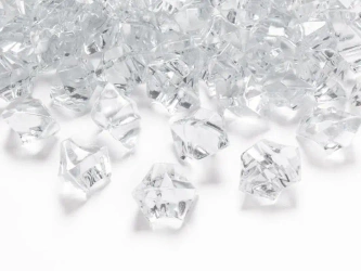 Kryształowy lód bezbarwny 25x21mm 50szt - PartyDeco