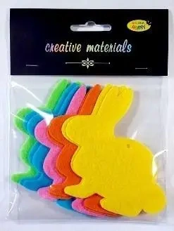 Zajączki z filcu 10cm 10szt mix - Galeria Hobby